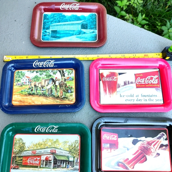 Coca cola trays set of 5 1998   1991 - Picture 1 of 4